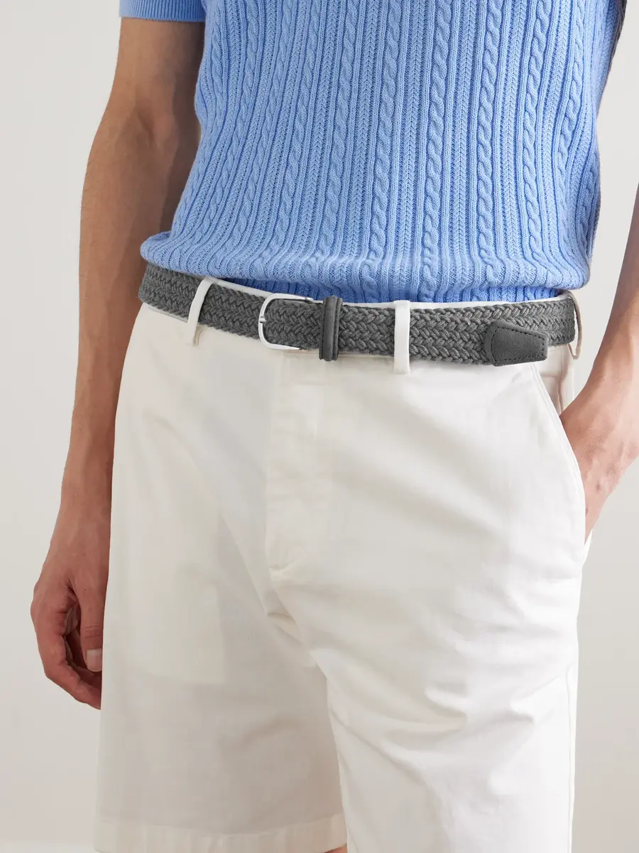 Anderson's 3cm Leather-Trimmed Woven Belt - Men | Thumbnail 3 Anderson's 3cm Leather-Trimmed Woven Belt - Men | Thumbnail 3