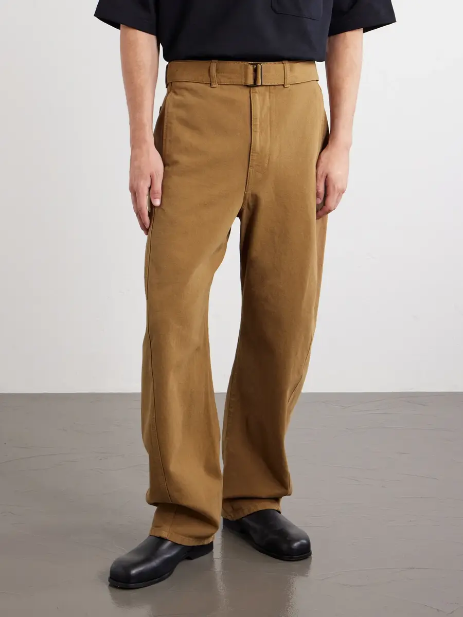 Lemaire Straight-Leg Belted Cotton-Twill Trousers - Men | Thumbnail 3 Lemaire Straight-Leg Belted Cotton-Twill Trousers - Men | Thumbnail 3