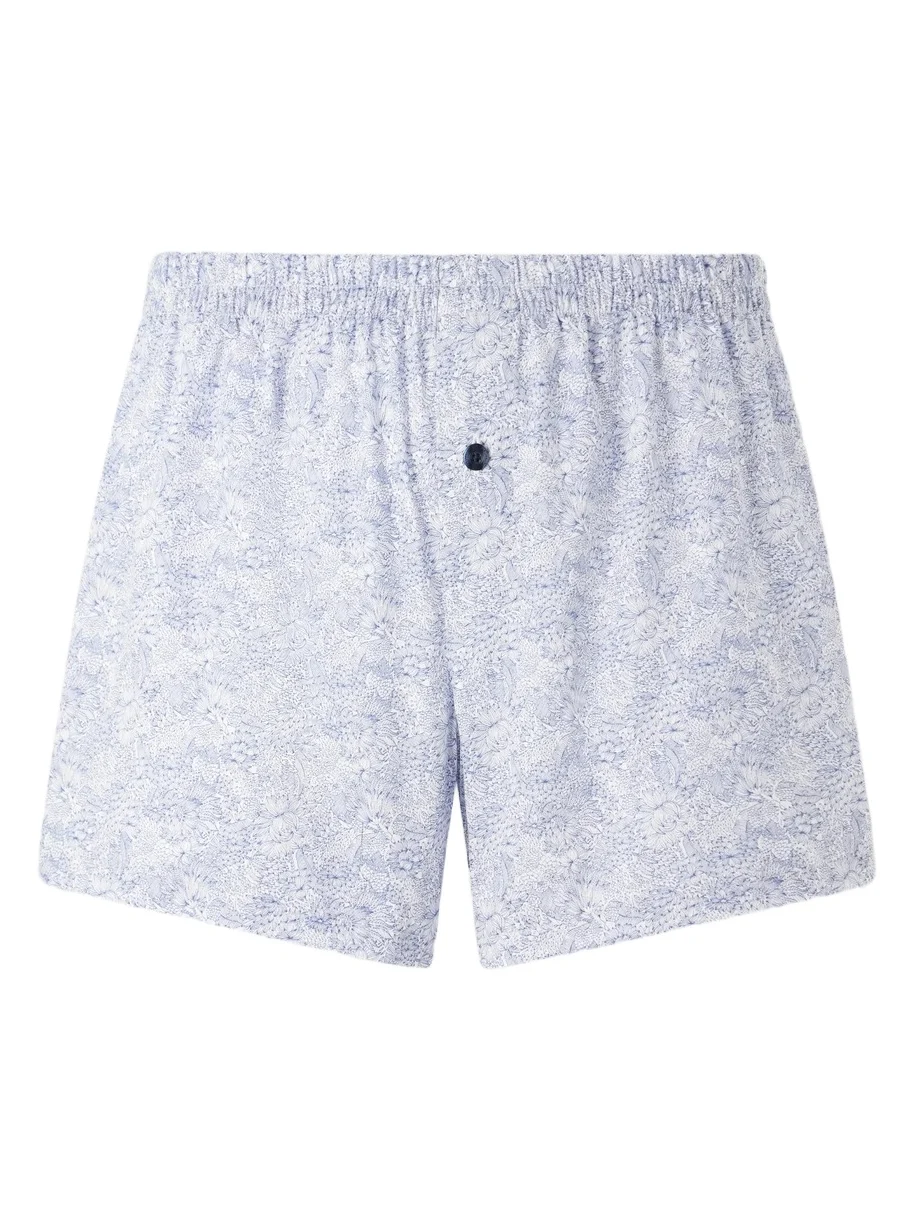 Printed Cotton-Satin Boxer Briefs - Men Printed Cotton-Satin Boxer Briefs - Men