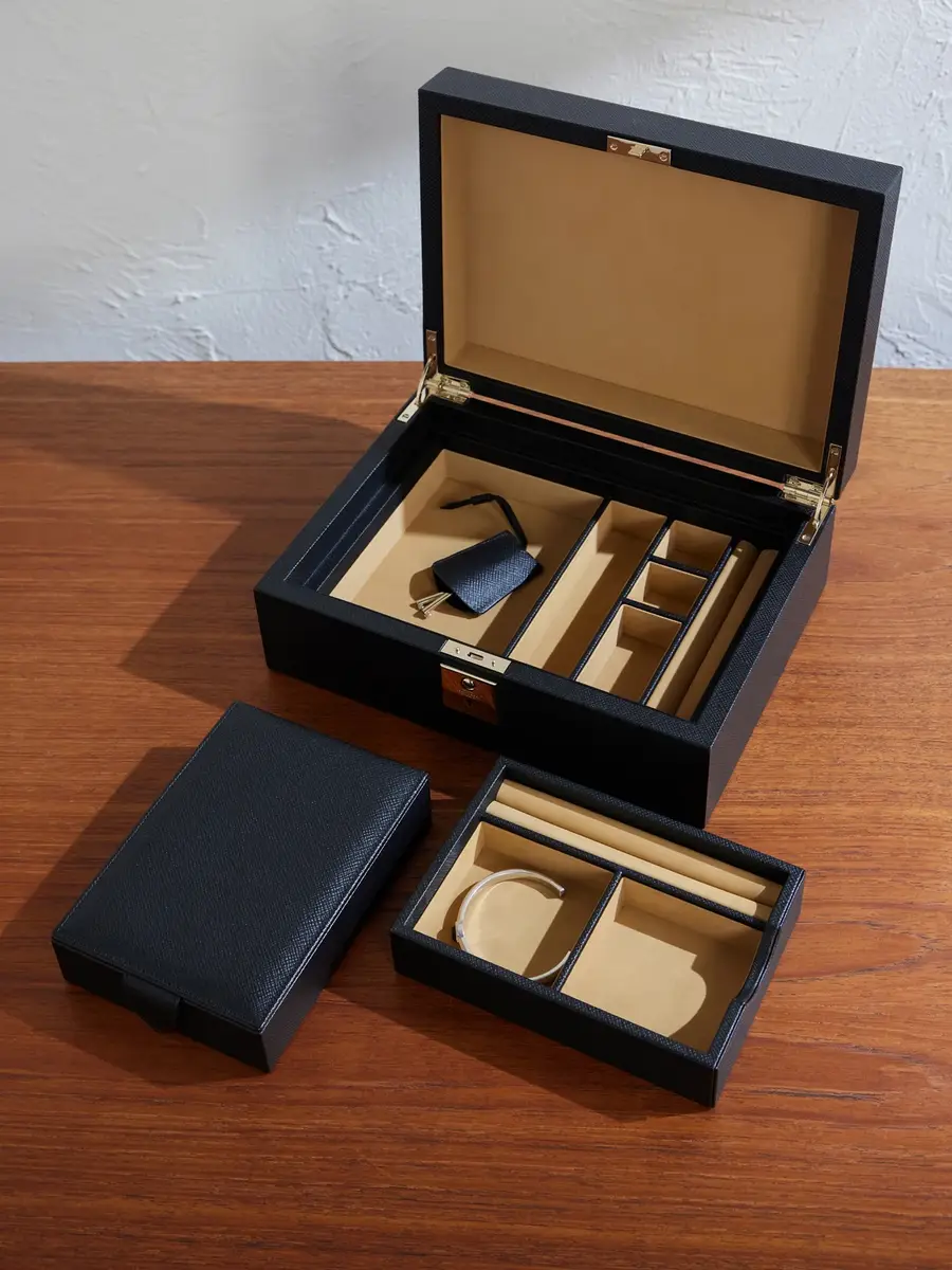 Smythson Panama Cross-Grain Leather Jewellery Box - Men | Thumbnail 2 Smythson Panama Cross-Grain Leather Jewellery Box - Men | Thumbnail 2