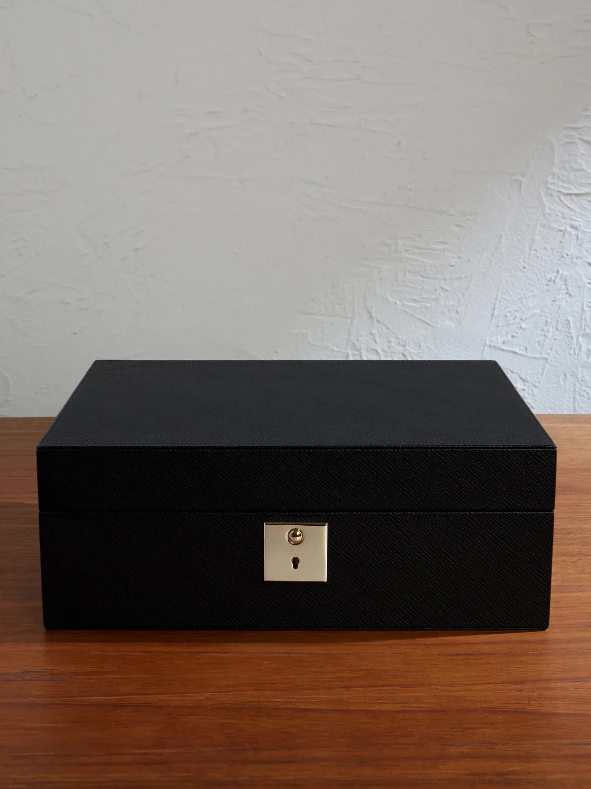 Panama Cross-Grain Leather Jewellery Box - Men