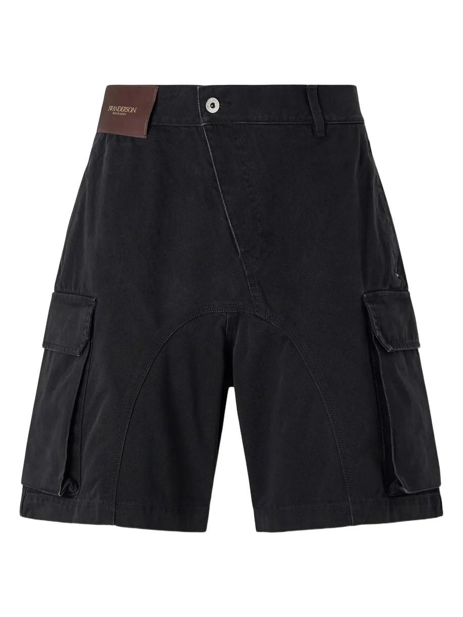 Twisted Wide-Leg Cotton-Twill Cargo Shorts - Men Twisted Wide-Leg Cotton-Twill Cargo Shorts - Men