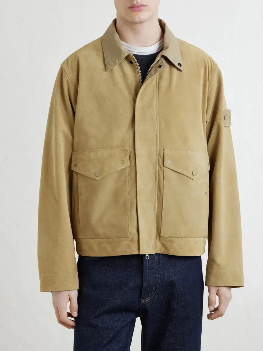 Stone Island GHOST Split-Leather Jacket - Men | Thumbnail 3