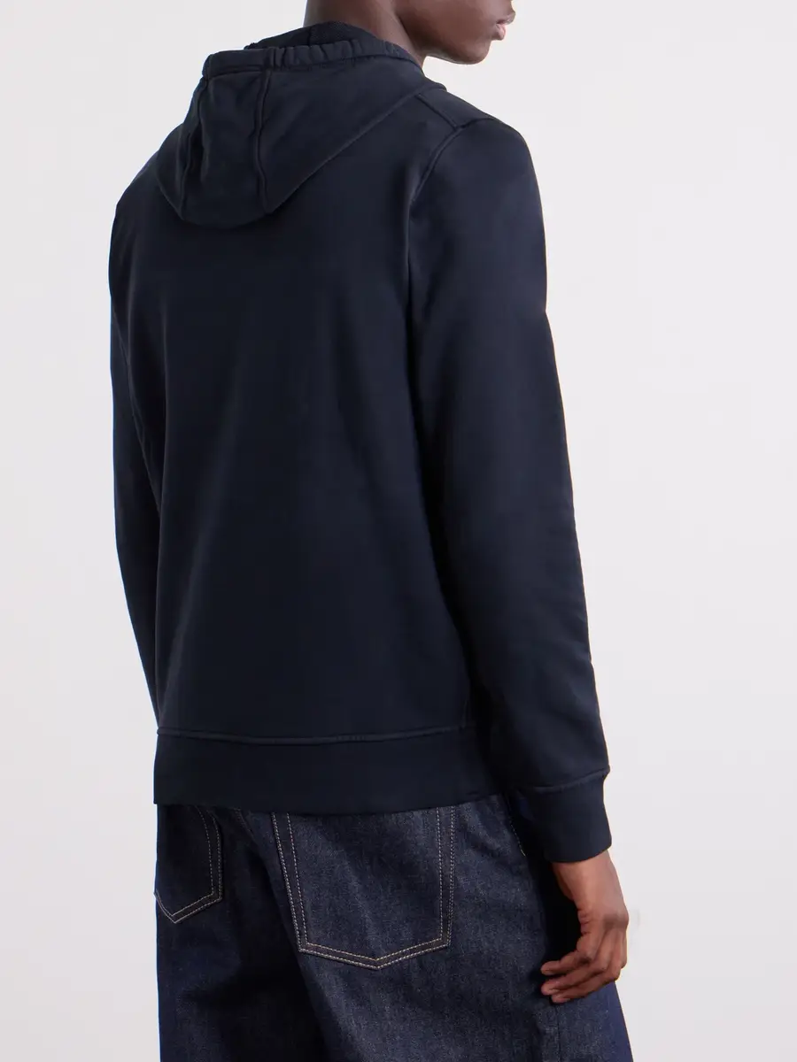 Stone Island Garment-Dyed Cotton-Fleece Hoodie - Men | Thumbnail 4 Stone Island Garment-Dyed Cotton-Fleece Hoodie - Men | Thumbnail 4