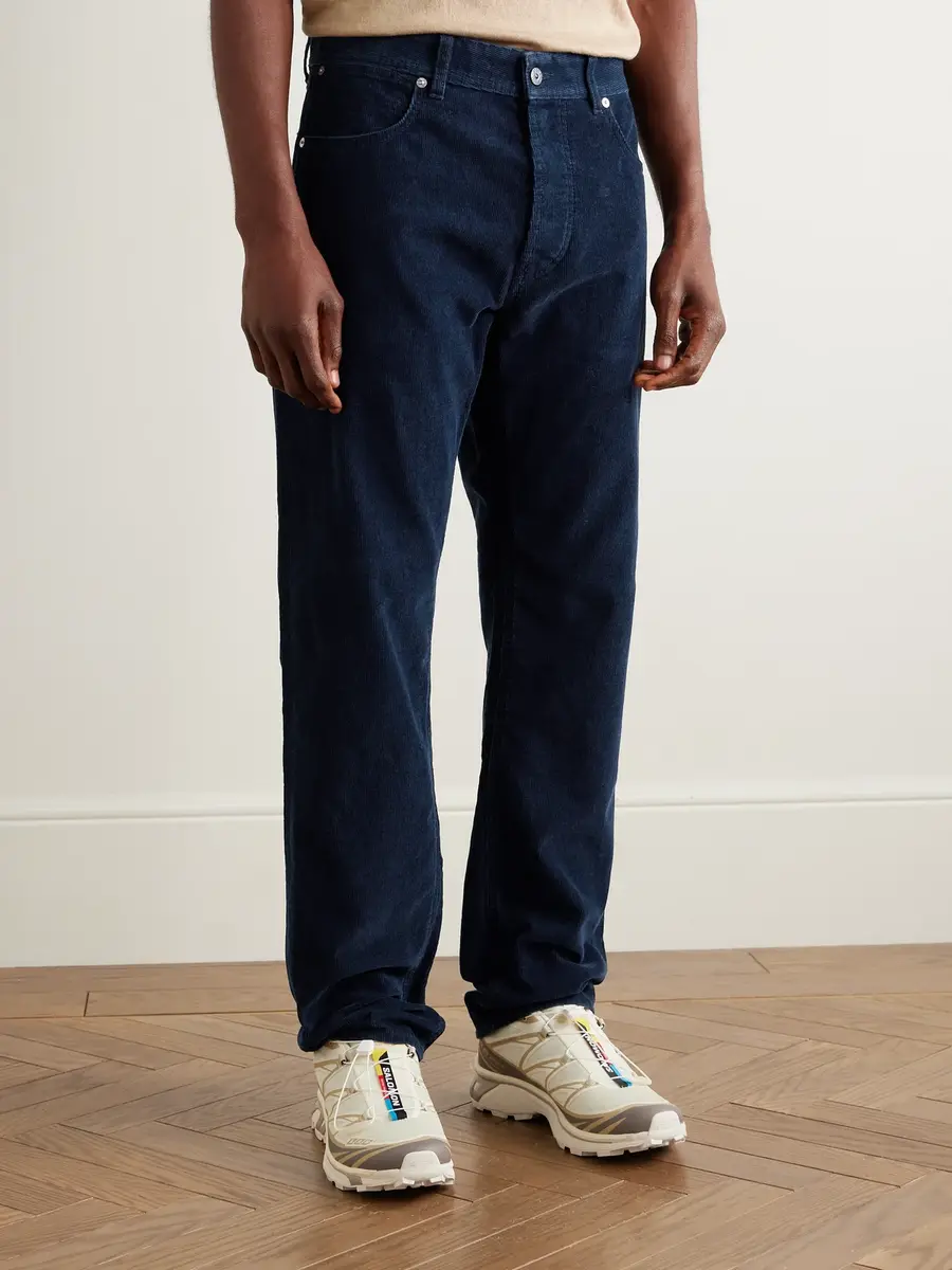 Stone Island DENIM Straight-Leg Cotton-Blend Corduroy Trousers - Men | Thumbnail 3 Stone Island DENIM Straight-Leg Cotton-Blend Corduroy Trousers - Men | Thumbnail 3