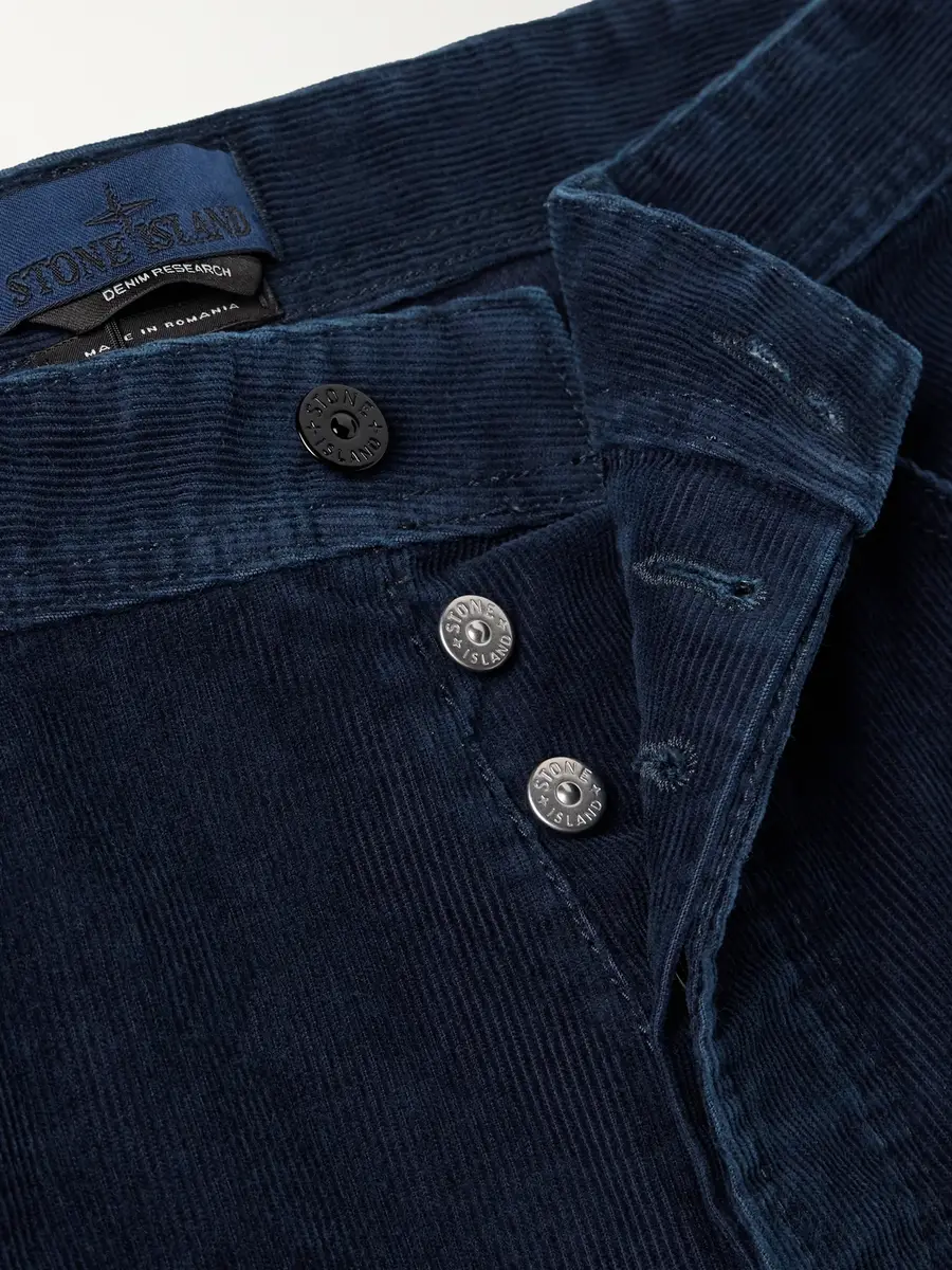 Stone Island DENIM Straight-Leg Cotton-Blend Corduroy Trousers - Men | Thumbnail 6 Stone Island DENIM Straight-Leg Cotton-Blend Corduroy Trousers - Men | Thumbnail 6