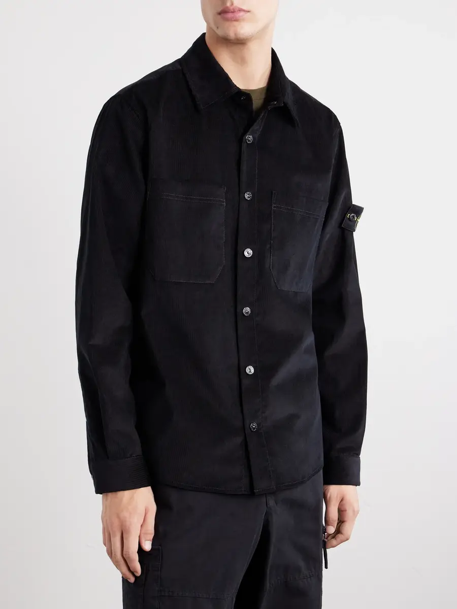 Stone Island Cotton Micro-Corduroy Shirt - Men | Thumbnail 3 Stone Island Cotton Micro-Corduroy Shirt - Men | Thumbnail 3