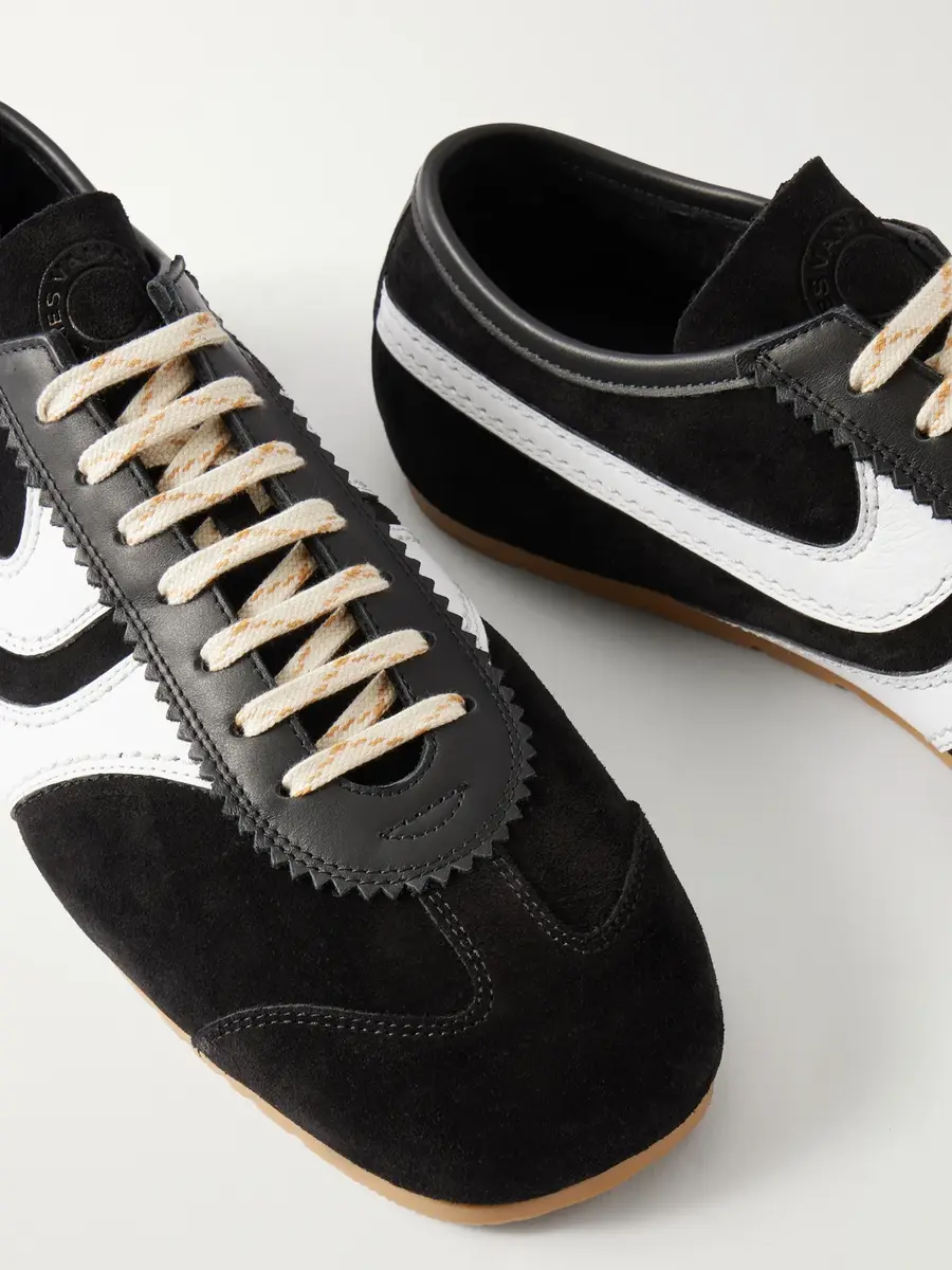 Dries Van Noten Leather-Trimmed Suede Sneakers - Men | Thumbnail 5