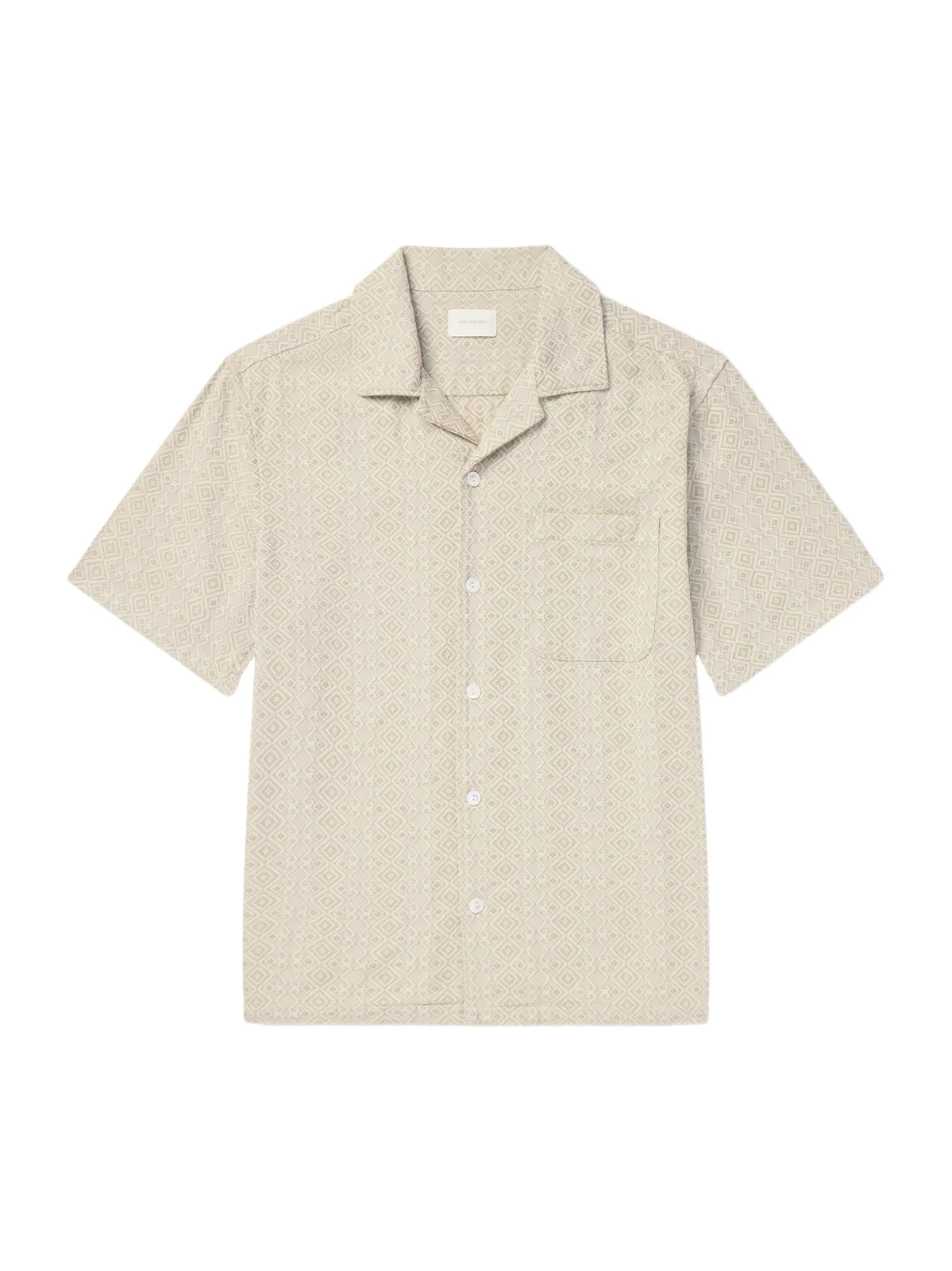 Novelty Camp-Collar Cotton-Jacquard Shirt - Men