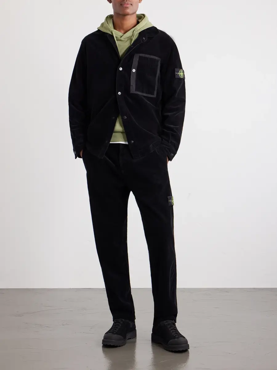Stone Island Straight-Leg Logo-Appliquéd Garment-Dyed Cotton-Corduroy 800 Trousers - Men | Thumbnail 2 Stone Island Straight-Leg Logo-Appliquéd Garment-Dyed Cotton-Corduroy 800 Trousers - Men | Thumbnail 2