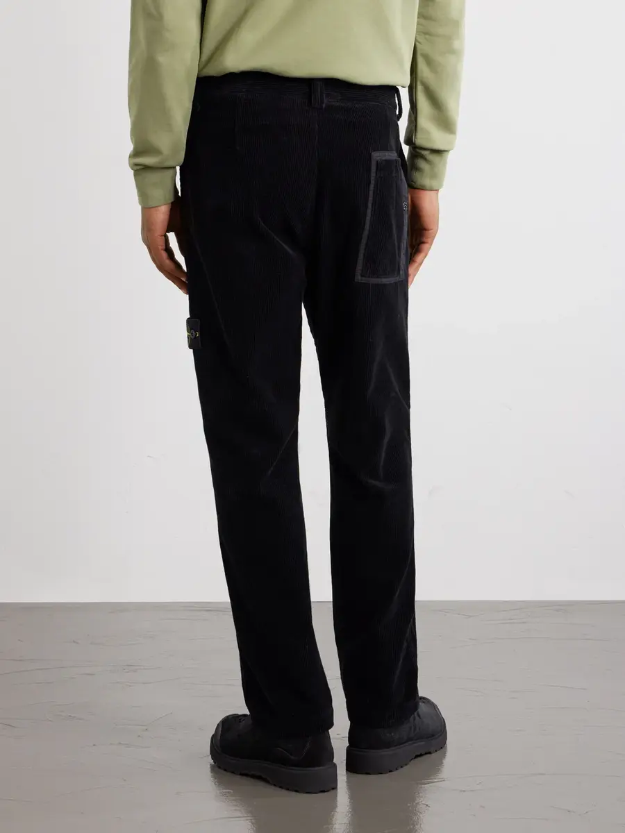 Stone Island Straight-Leg Logo-Appliquéd Garment-Dyed Cotton-Corduroy 800 Trousers - Men | Thumbnail 4 Stone Island Straight-Leg Logo-Appliquéd Garment-Dyed Cotton-Corduroy 800 Trousers - Men | Thumbnail 4