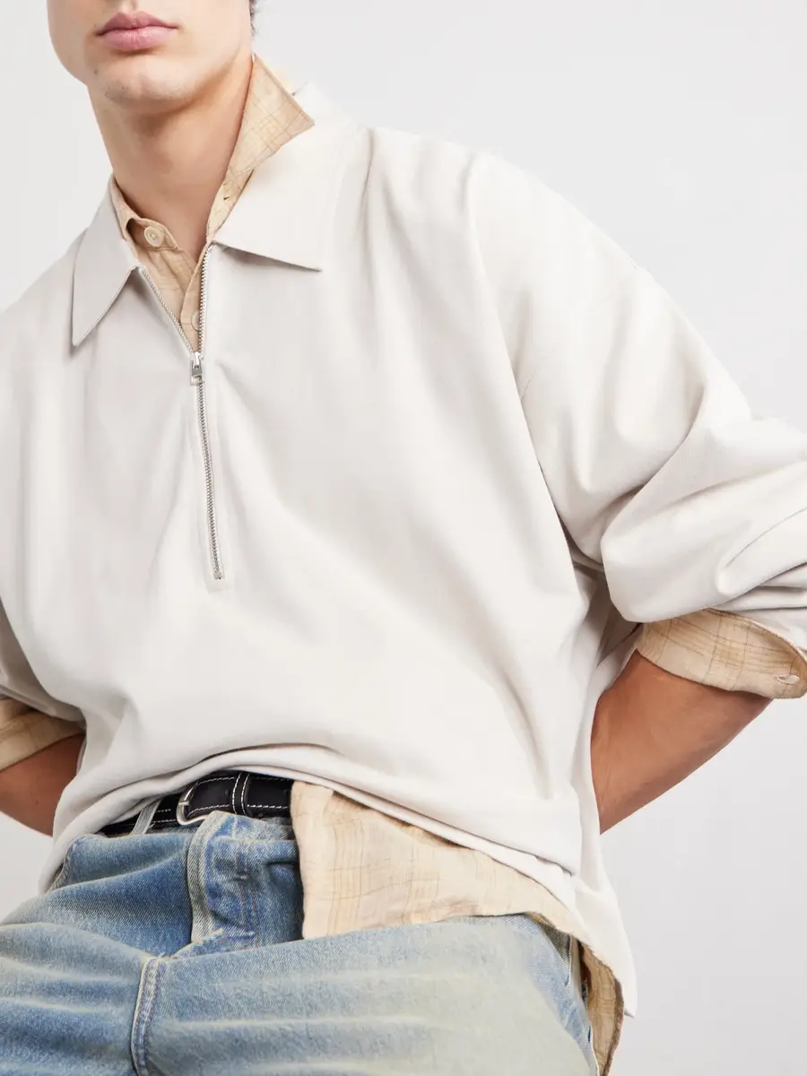 AGOLDE Darius Cotton-Jersey Polo Shirt - Men | Thumbnail 5 AGOLDE Darius Cotton-Jersey Polo Shirt - Men | Thumbnail 5