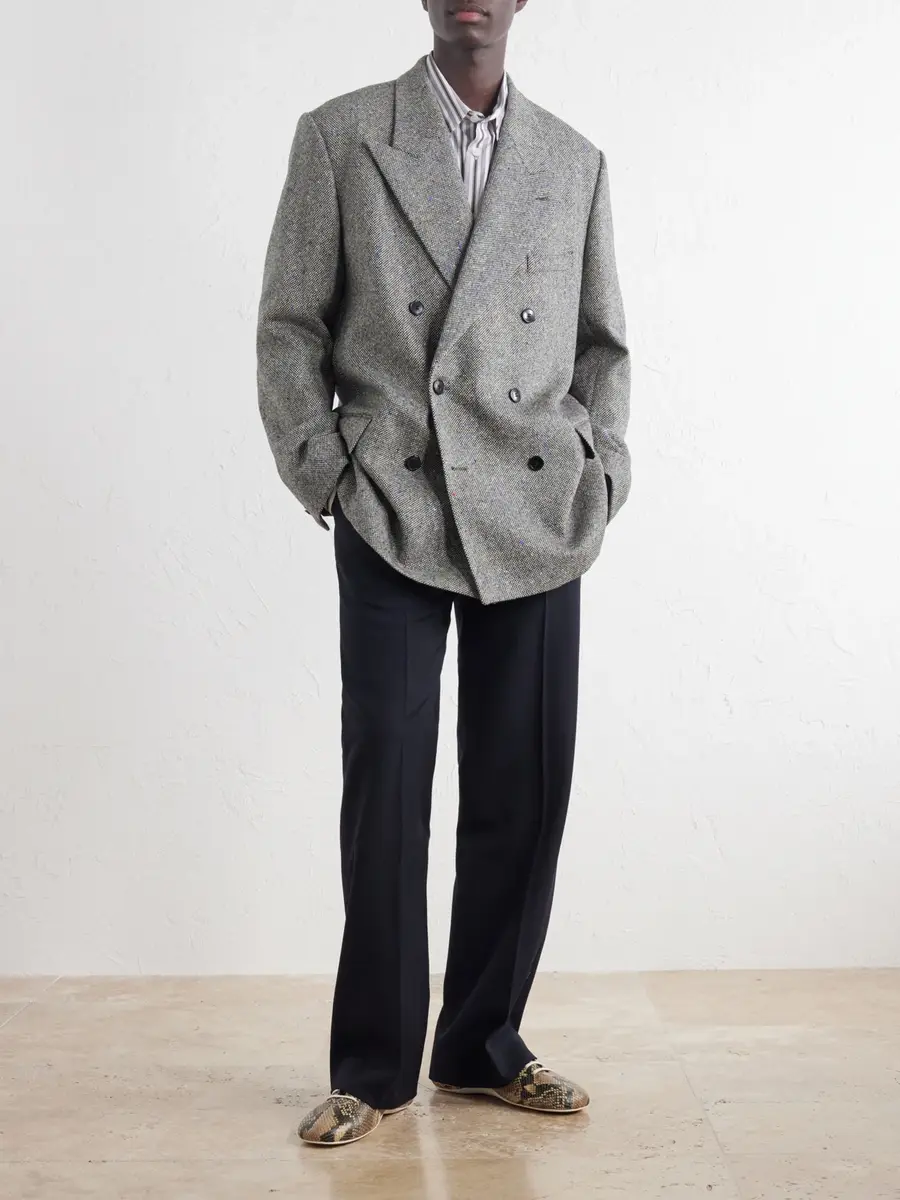 Dries Van Noten Double-Breasted Wool Blazer - Men | Thumbnail 2 Dries Van Noten Double-Breasted Wool Blazer - Men | Thumbnail 2