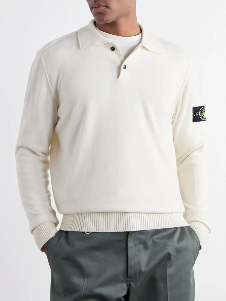 Stone Island Virgin Wool Polo Shirt - Men | Thumbnail 3 Stone Island Virgin Wool Polo Shirt - Men | Thumbnail 3