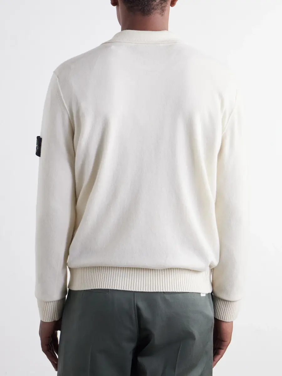 Stone Island Virgin Wool Polo Shirt - Men | Thumbnail 4 Stone Island Virgin Wool Polo Shirt - Men | Thumbnail 4