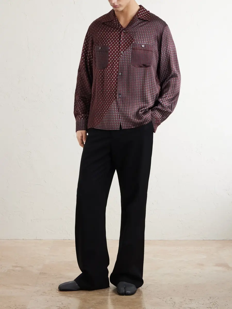 Maison Margiela Paisley-Print Satin Shirt - Men | Thumbnail 2