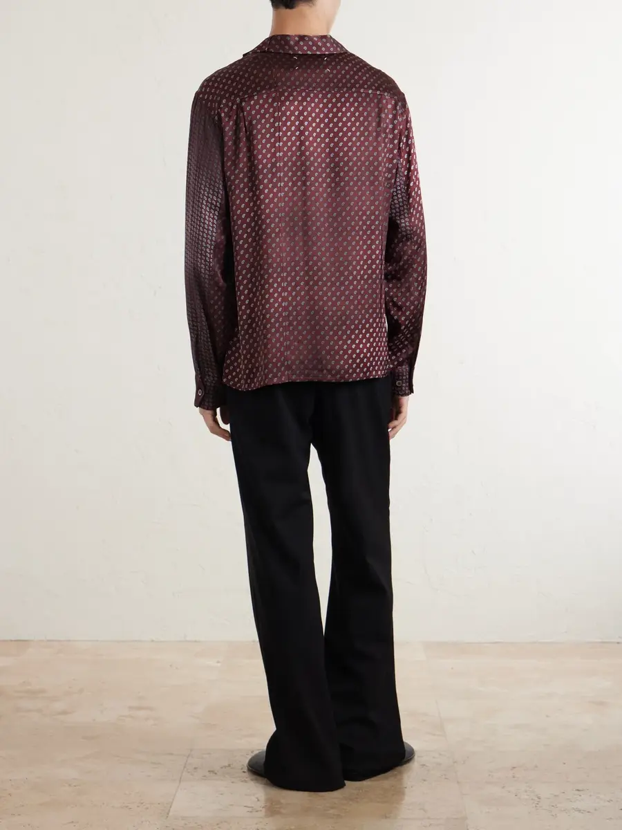 Maison Margiela Paisley-Print Satin Shirt - Men | Thumbnail 4