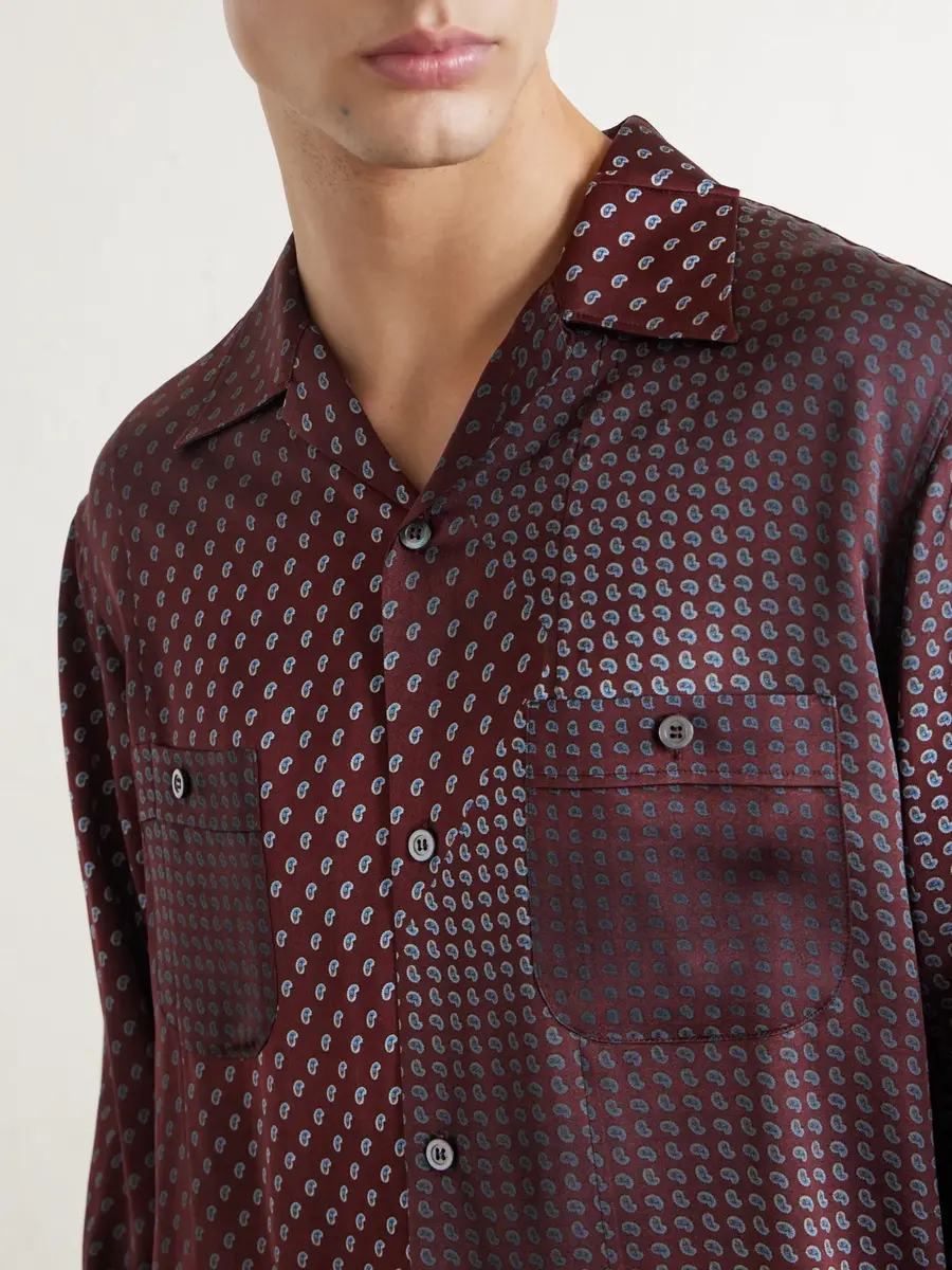 Maison Margiela Paisley-Print Satin Shirt - Men | Thumbnail 5