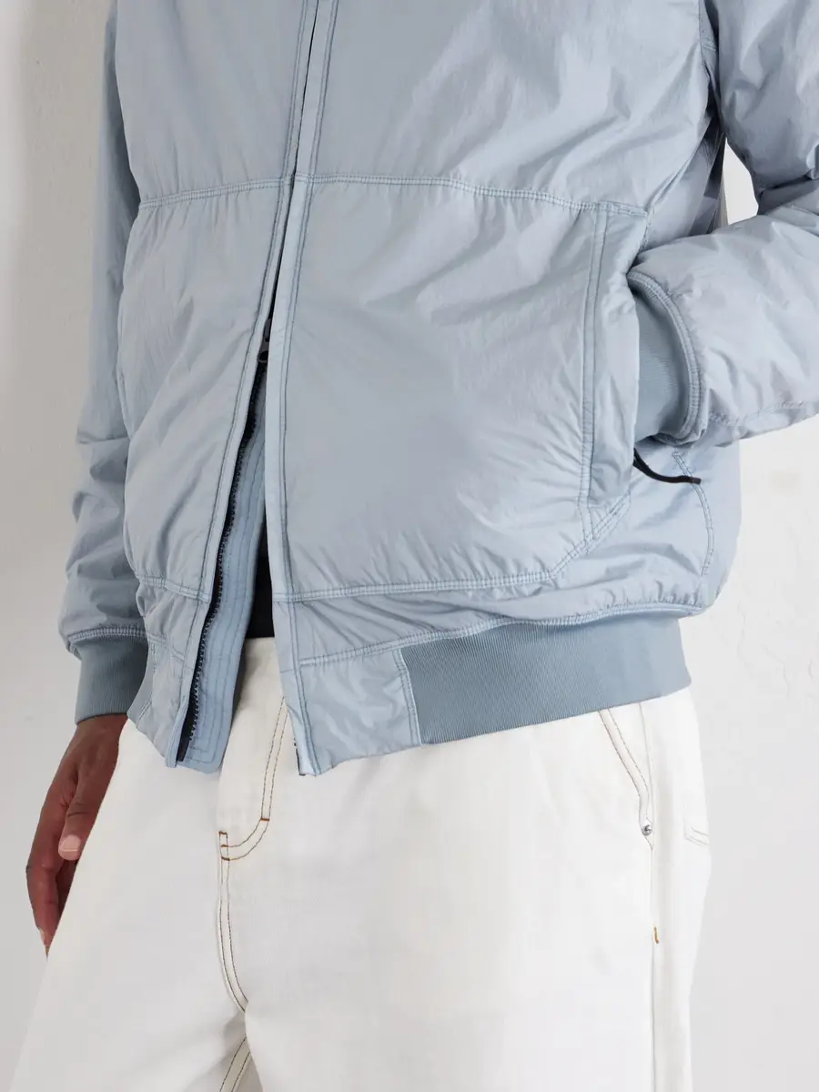 Stone Island Logo-Appliquéd Padded Garment-Dyed Recycled Crinkle Reps NY Shell Hooded Jacket - Men | Thumbnail 5 Stone Island Logo-Appliquéd Padded Garment-Dyed Recycled Crinkle Reps NY Shell Hooded Jacket - Men | Thumbnail 5