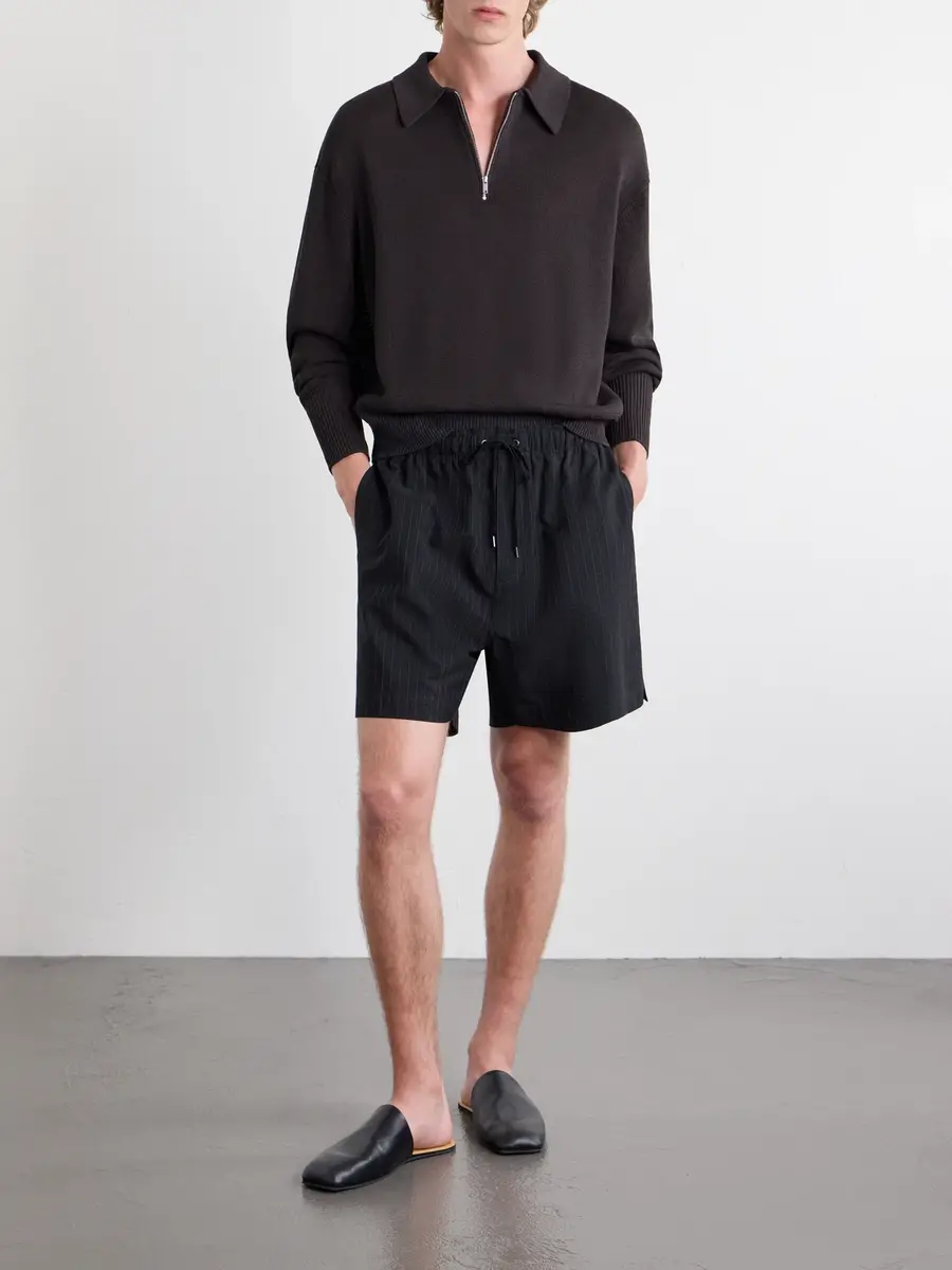 Studio Nicholson Paper Half-Zip Polo Sweater - Men | Thumbnail 2