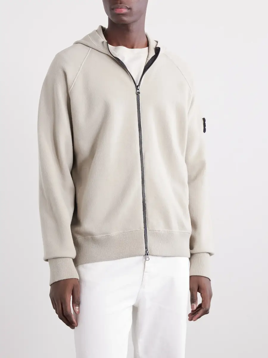 Stone Island Stretch RWS Wool-Blend Zip-Up Hoodie - Men | Thumbnail 3 Stone Island Stretch RWS Wool-Blend Zip-Up Hoodie - Men | Thumbnail 3