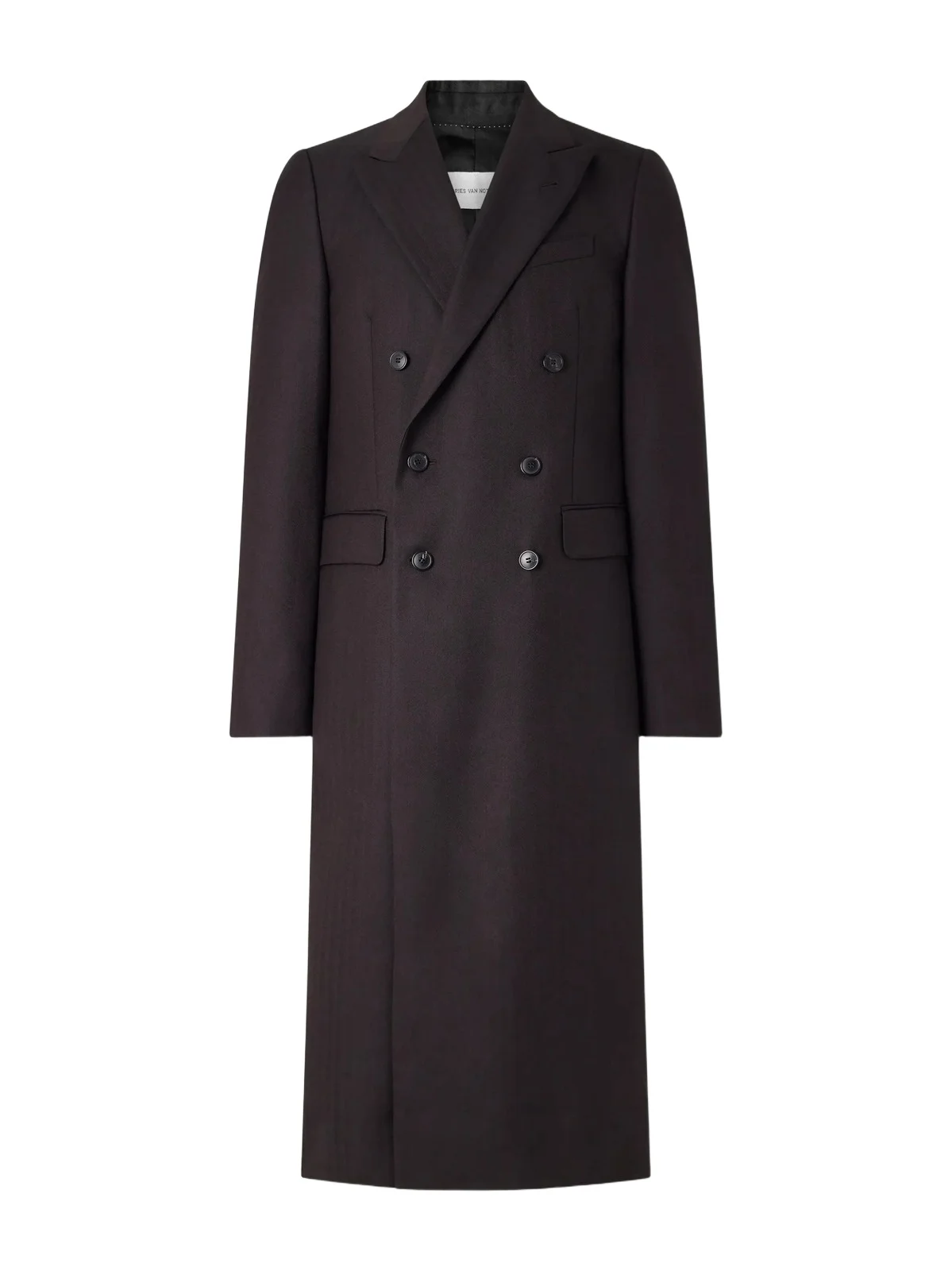 Double-Breasted Herringbone Wool Coat - Men
