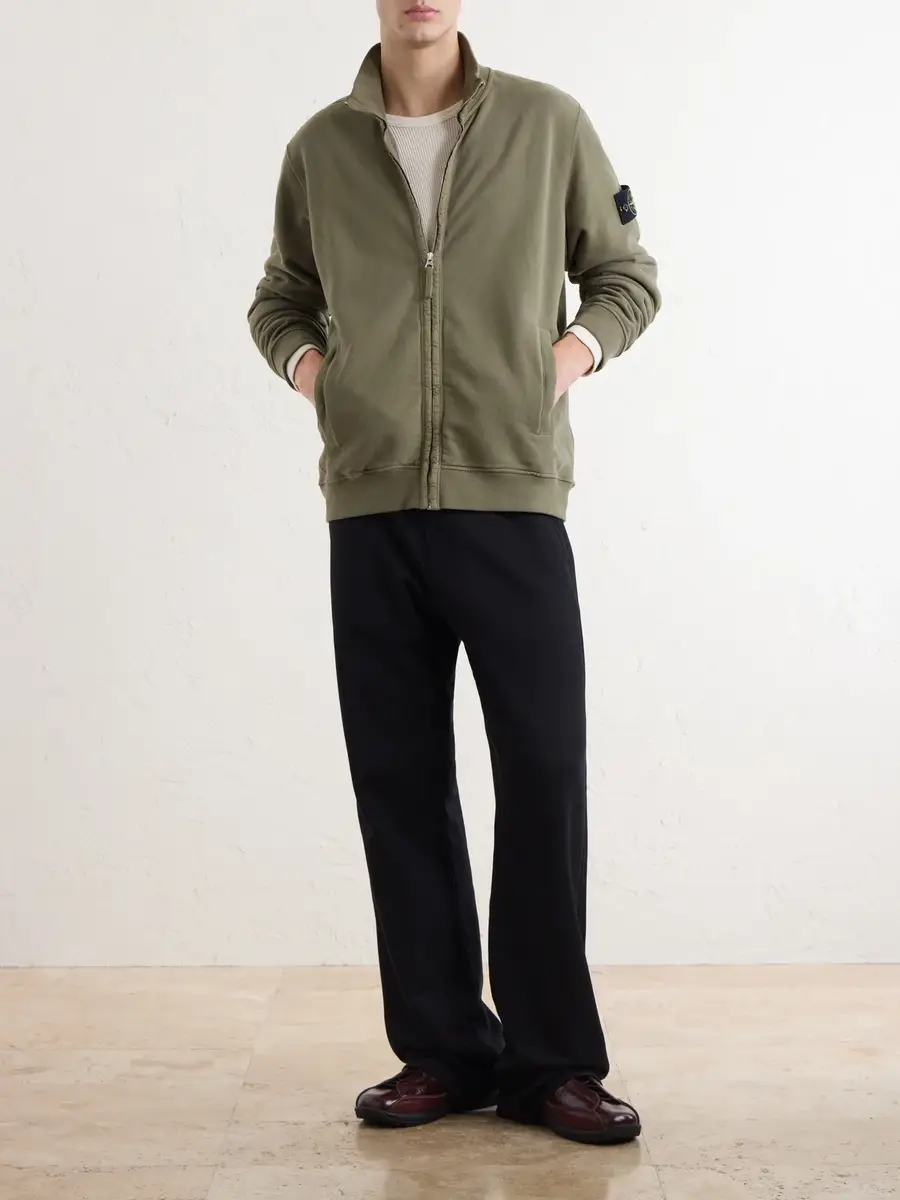Stone Island Cotton-Jersey Zip-Up Sweater - Men | Thumbnail 2 Stone Island Cotton-Jersey Zip-Up Sweater - Men | Thumbnail 2