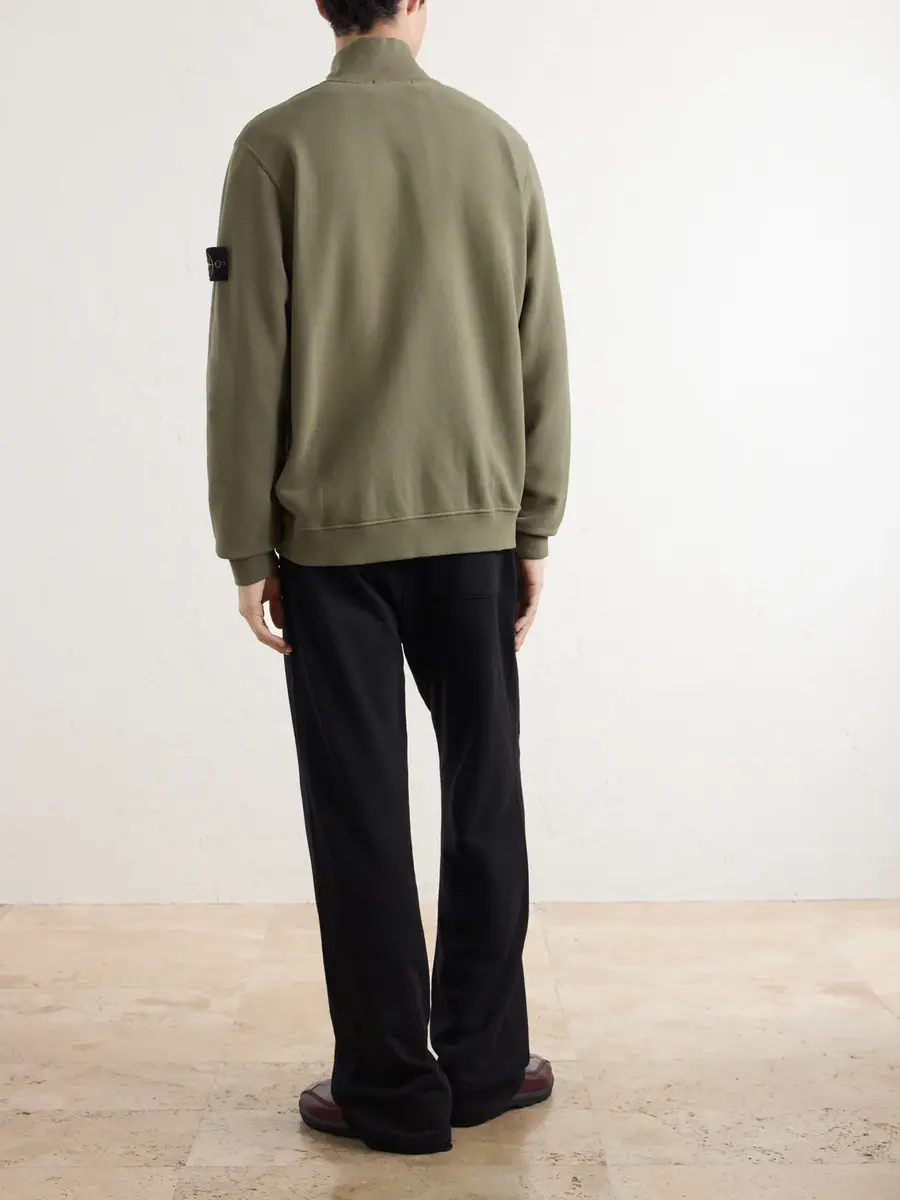 Stone Island Cotton-Jersey Zip-Up Sweater - Men | Thumbnail 4 Stone Island Cotton-Jersey Zip-Up Sweater - Men | Thumbnail 4