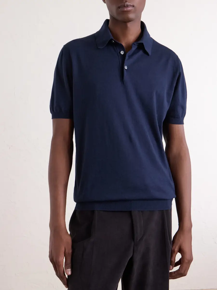 Kiton Cotton Polo Shirt - Men | Thumbnail 3