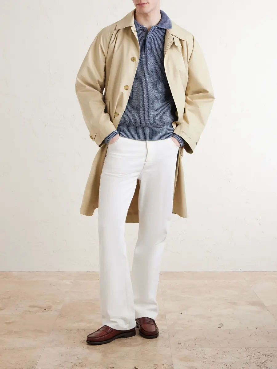 Aimé Leon Dore Knitted Cotton-Blend Polo Sweater - Men | Thumbnail 2