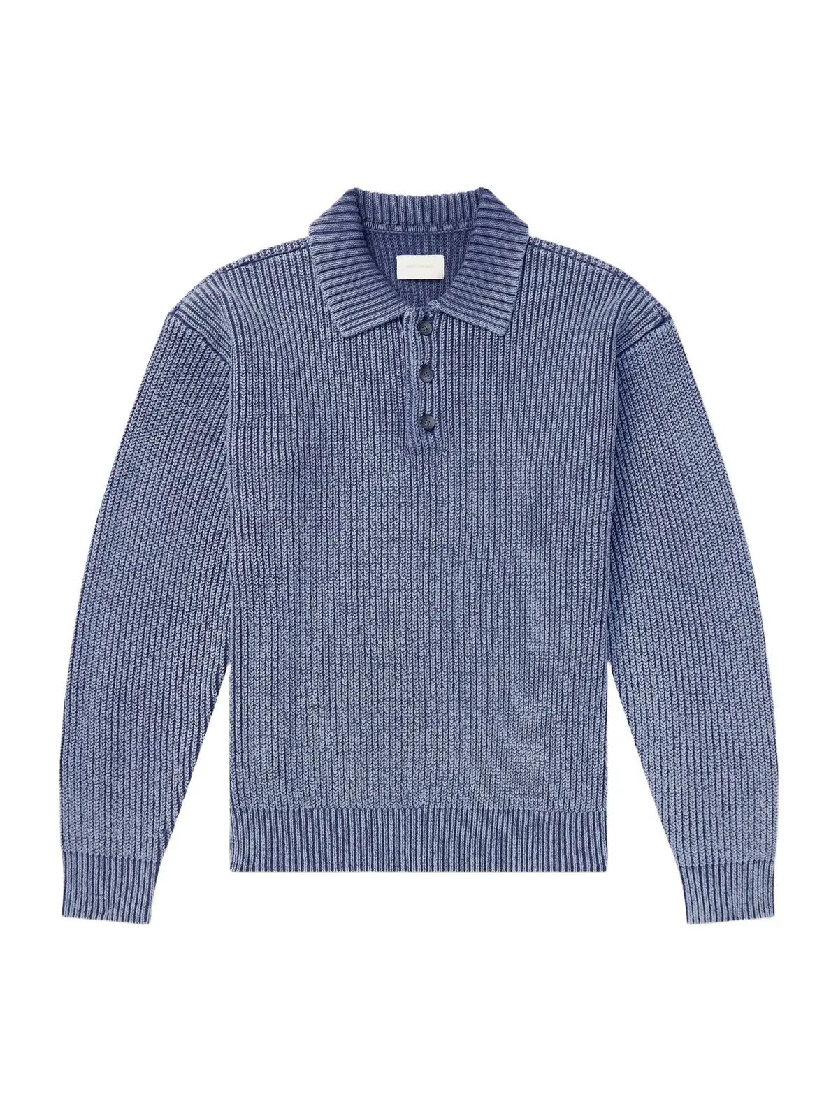 Knitted Cotton-Blend Polo Sweater - Men Knitted Cotton-Blend Polo Sweater - Men