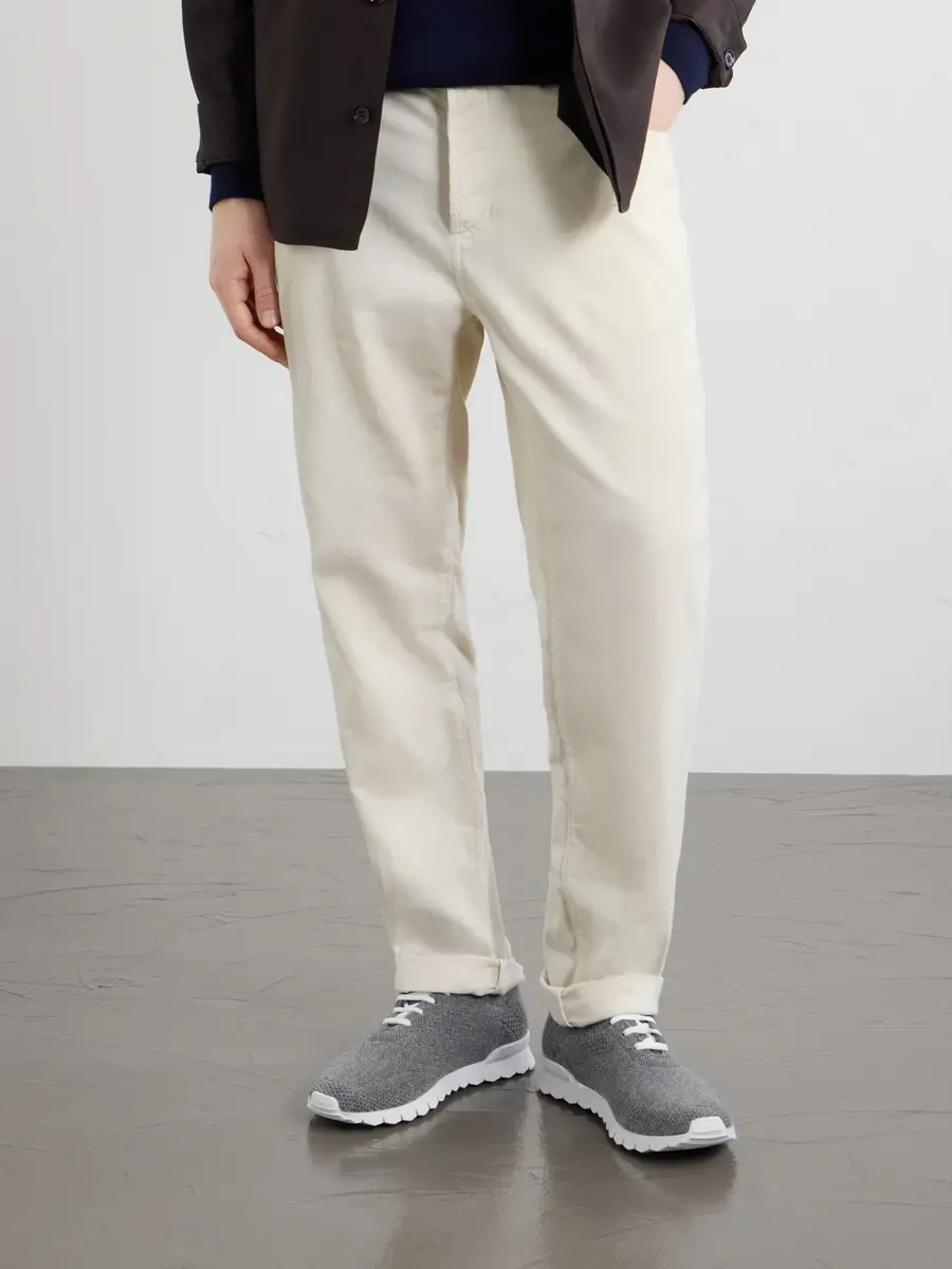 Kiton Logo-Embroidered Stretch-Knit Sneakers - Men | Thumbnail 2 Kiton Logo-Embroidered Stretch-Knit Sneakers - Men | Thumbnail 2