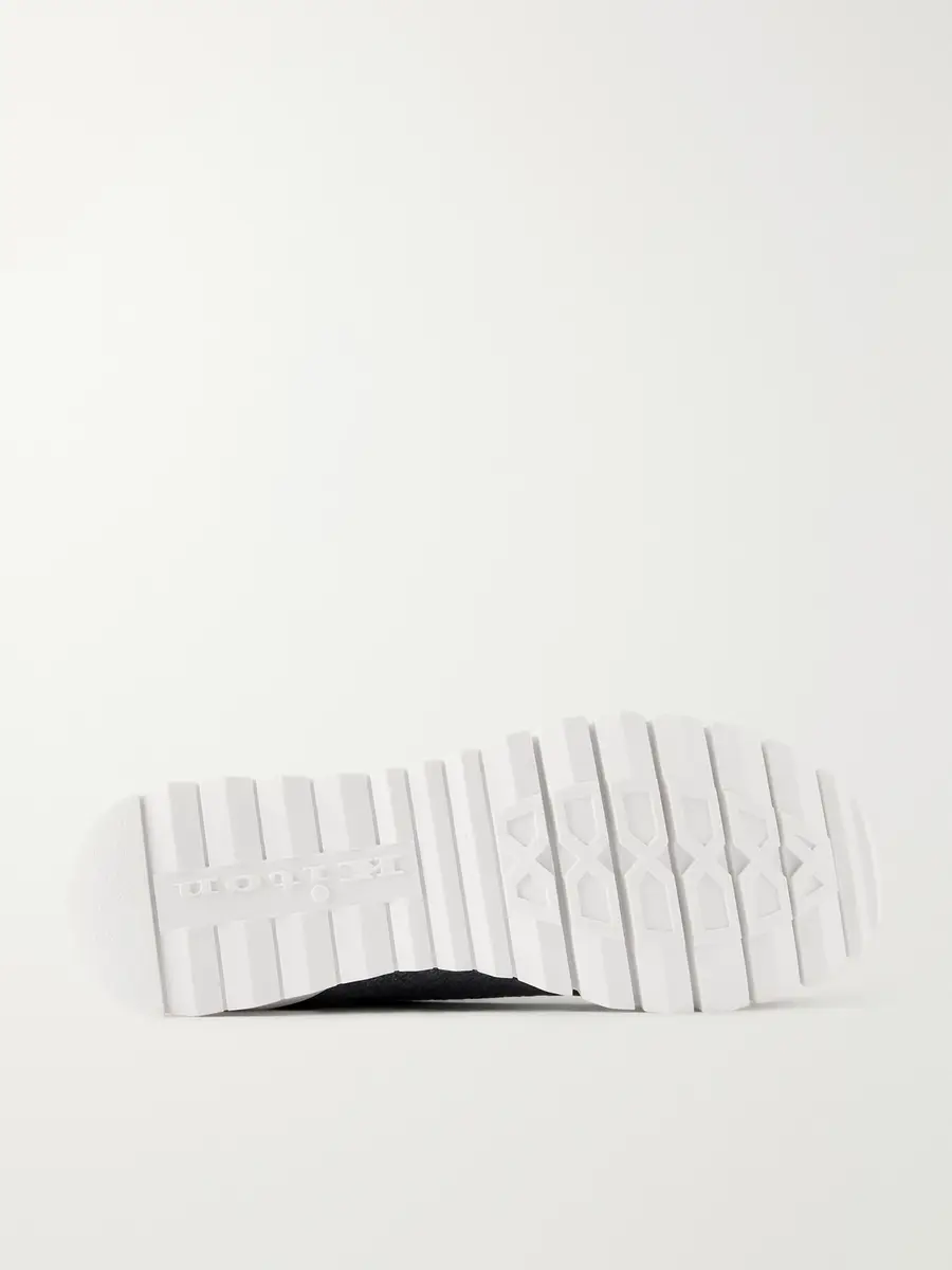 Kiton Logo-Embroidered Stretch-Knit Sneakers - Men | Thumbnail 3 Kiton Logo-Embroidered Stretch-Knit Sneakers - Men | Thumbnail 3