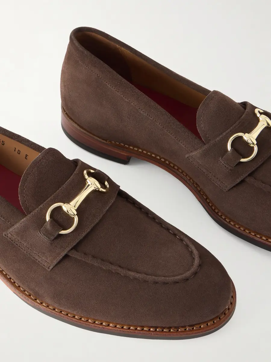 Grenson Franklin Horsebit-Embellished Suede Loafers - Men | Thumbnail 5