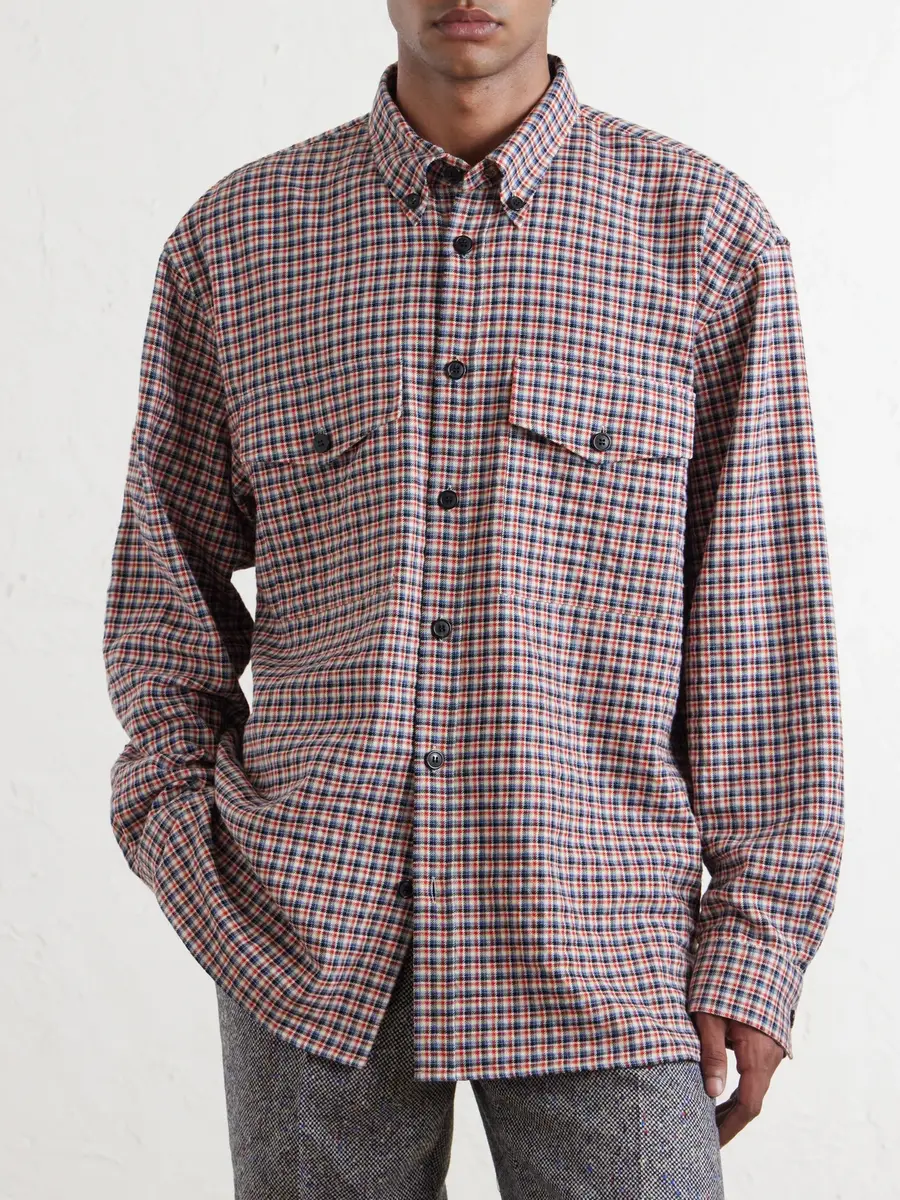 Dries Van Noten Checked Cotton-Blend Flannel Shirt - Men | Thumbnail 3 Dries Van Noten Checked Cotton-Blend Flannel Shirt - Men | Thumbnail 3