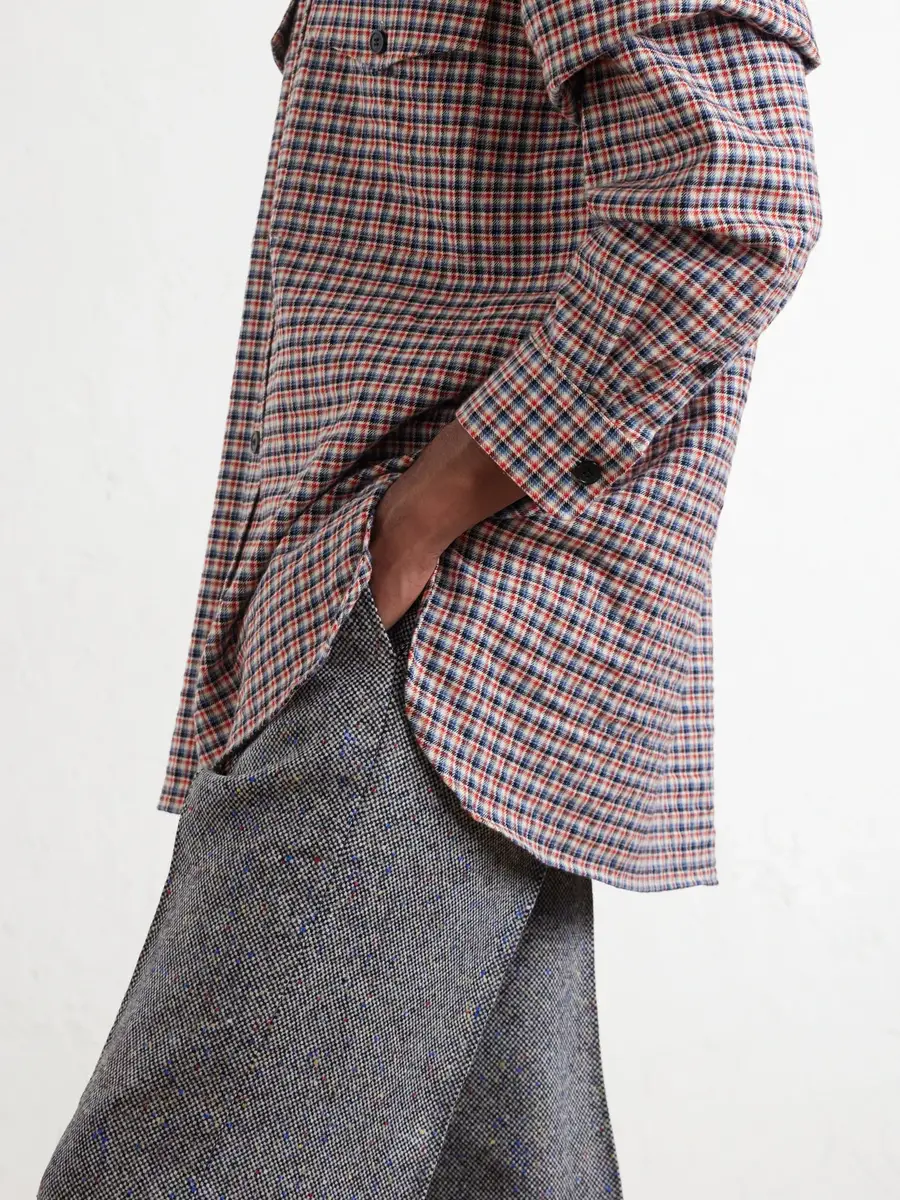 Dries Van Noten Checked Cotton-Blend Flannel Shirt - Men | Thumbnail 5 Dries Van Noten Checked Cotton-Blend Flannel Shirt - Men | Thumbnail 5