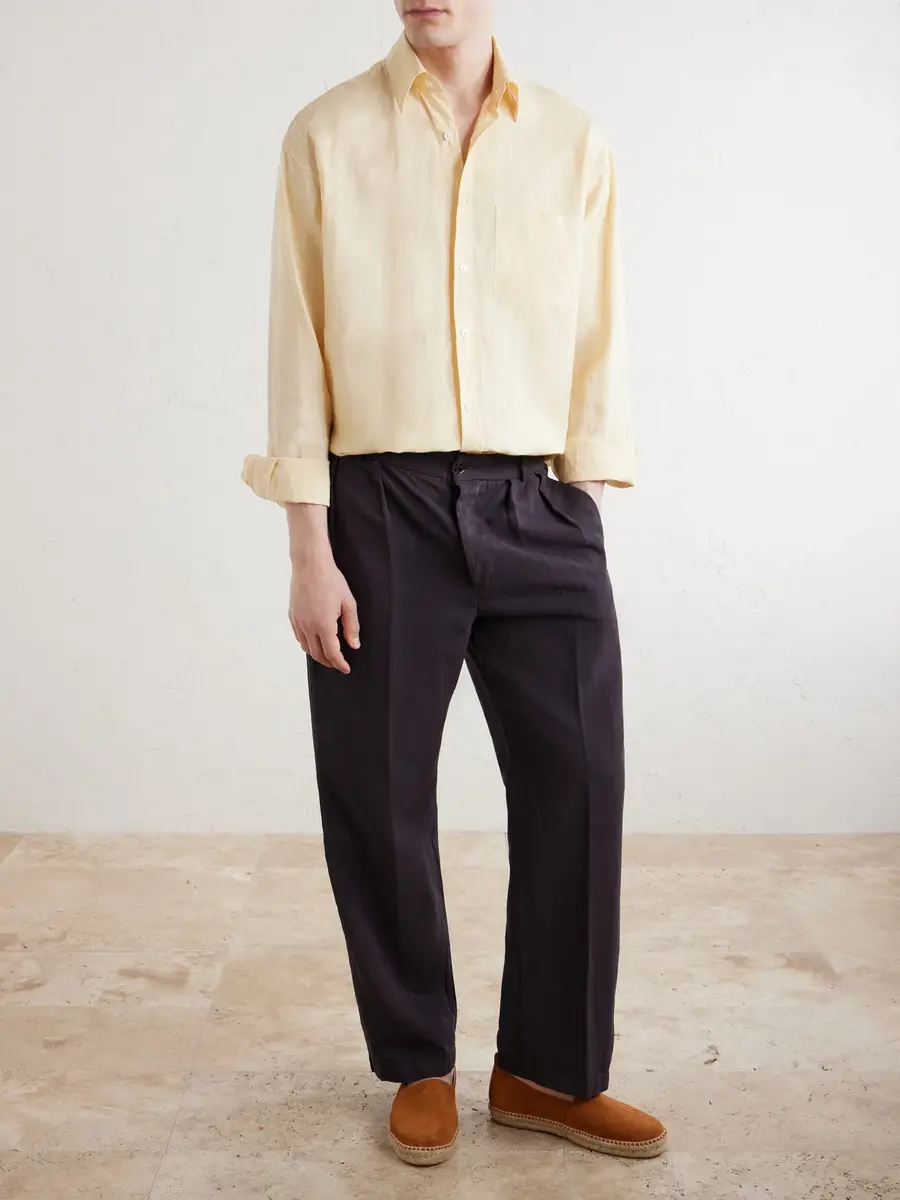 Anderson & Sheppard Linen Shirt - Men | Thumbnail 2 Anderson & Sheppard Linen Shirt - Men | Thumbnail 2