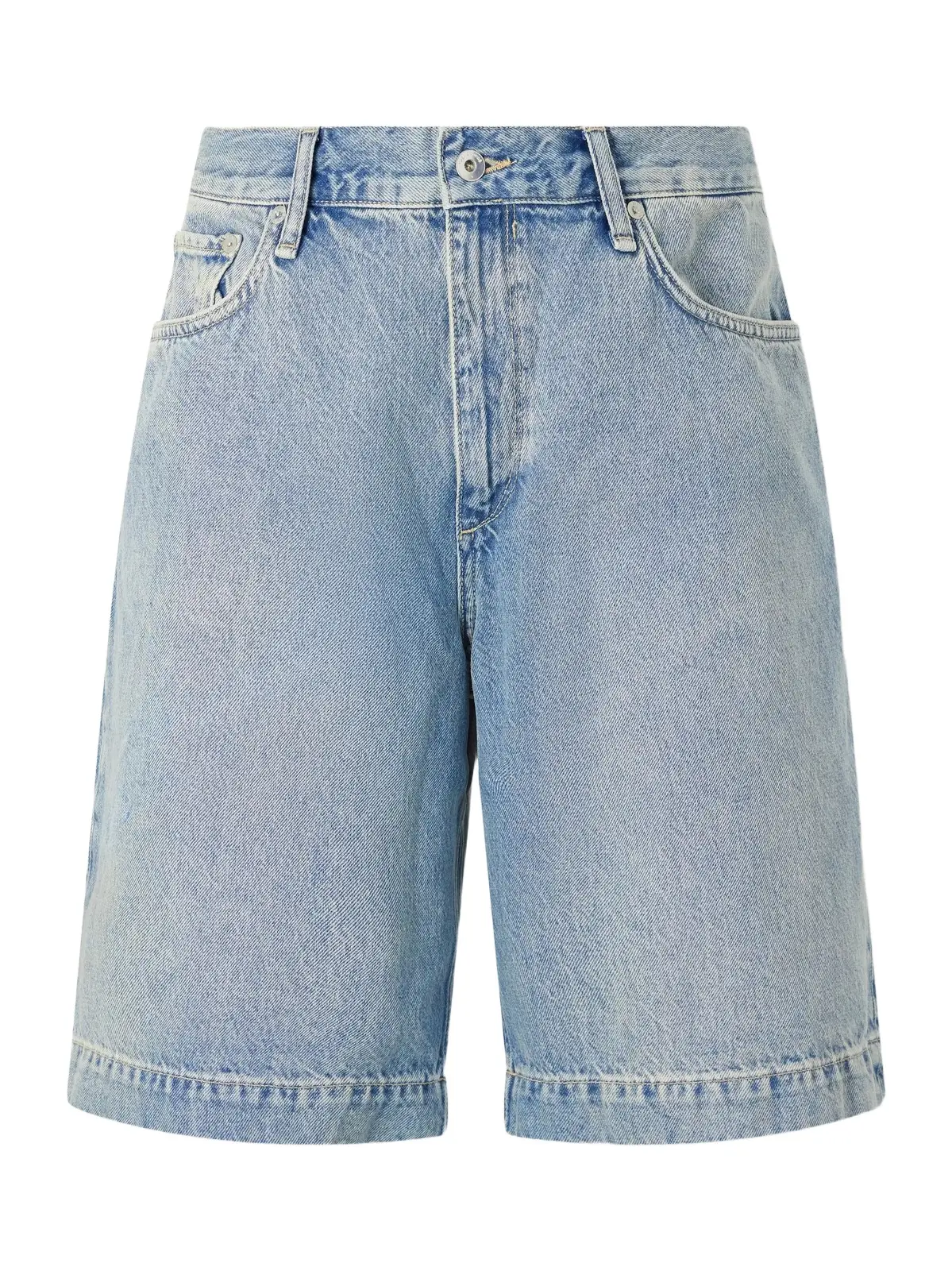 Wide-Leg Denim Shorts - Men Wide-Leg Denim Shorts - Men