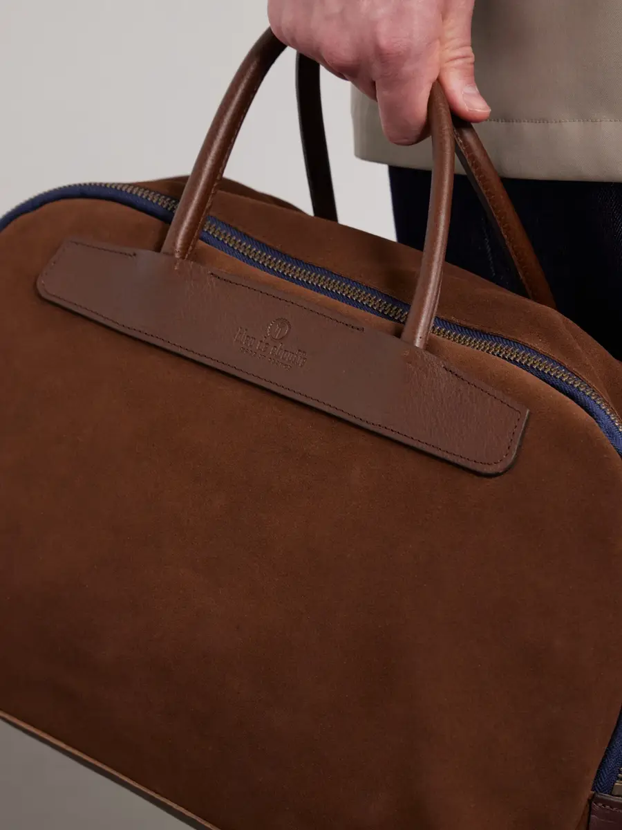 Bleu de Chauffe Sac Voyage Leather-Trimmed Suede Weekend Bag - Men | Thumbnail 5 Bleu de Chauffe Sac Voyage Leather-Trimmed Suede Weekend Bag - Men | Thumbnail 5