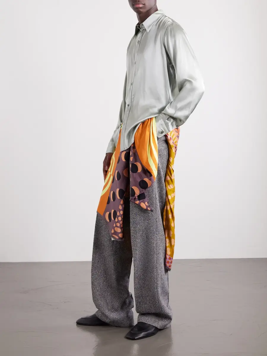 Dries Van Noten Silk-Satin Shirt - Men | Thumbnail 2