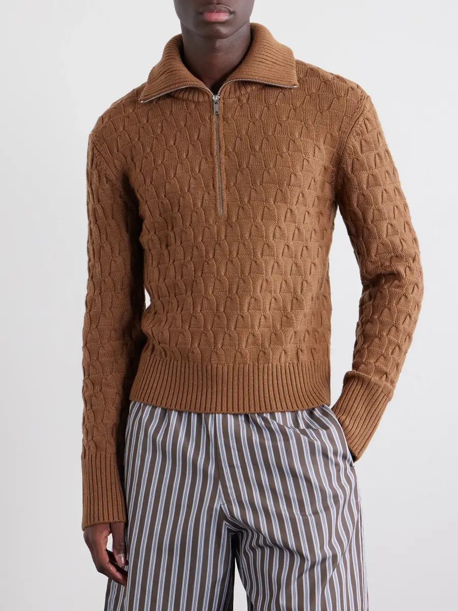 Wales Bonner Wool Half-Zip Sweater - Men | Thumbnail 3