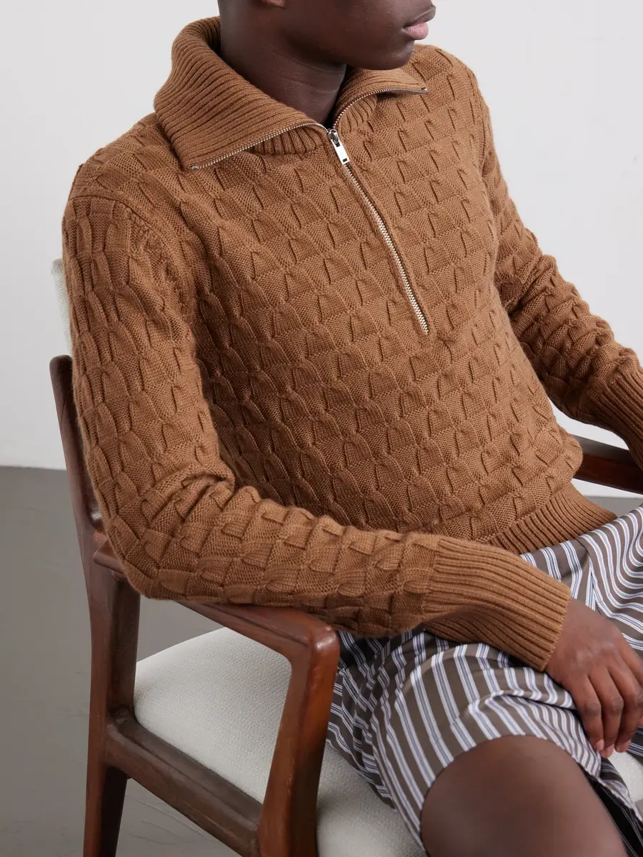Wales Bonner Wool Half-Zip Sweater - Men | Thumbnail 5