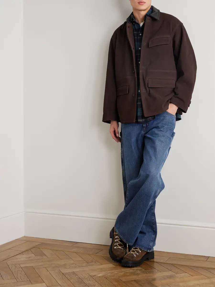 FrizmWORKS Leather-Trimmed Suede Jacket - Men | Thumbnail 2
