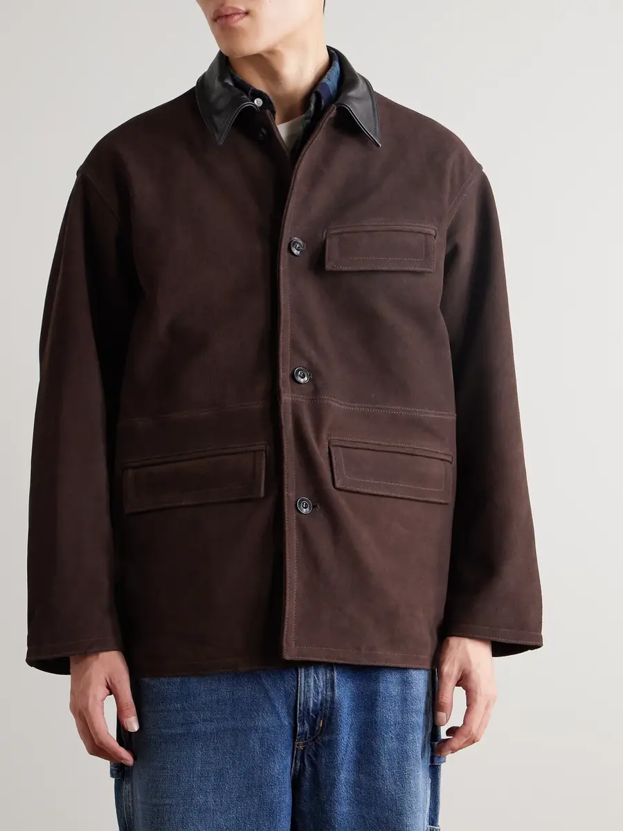 FrizmWORKS Leather-Trimmed Suede Jacket - Men | Thumbnail 3