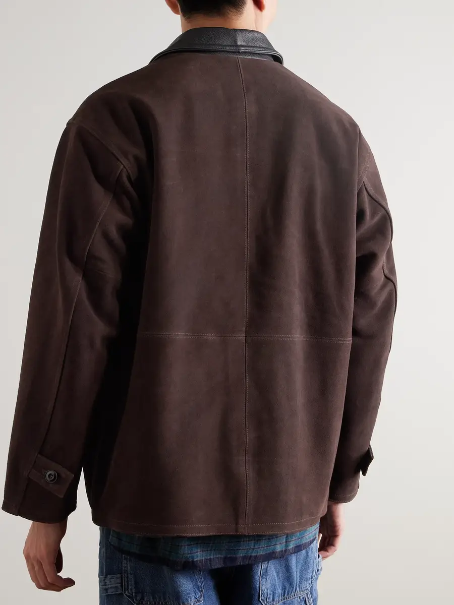 FrizmWORKS Leather-Trimmed Suede Jacket - Men | Thumbnail 4