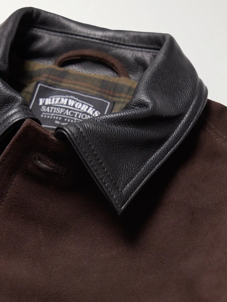 FrizmWORKS Leather-Trimmed Suede Jacket - Men | Thumbnail 5