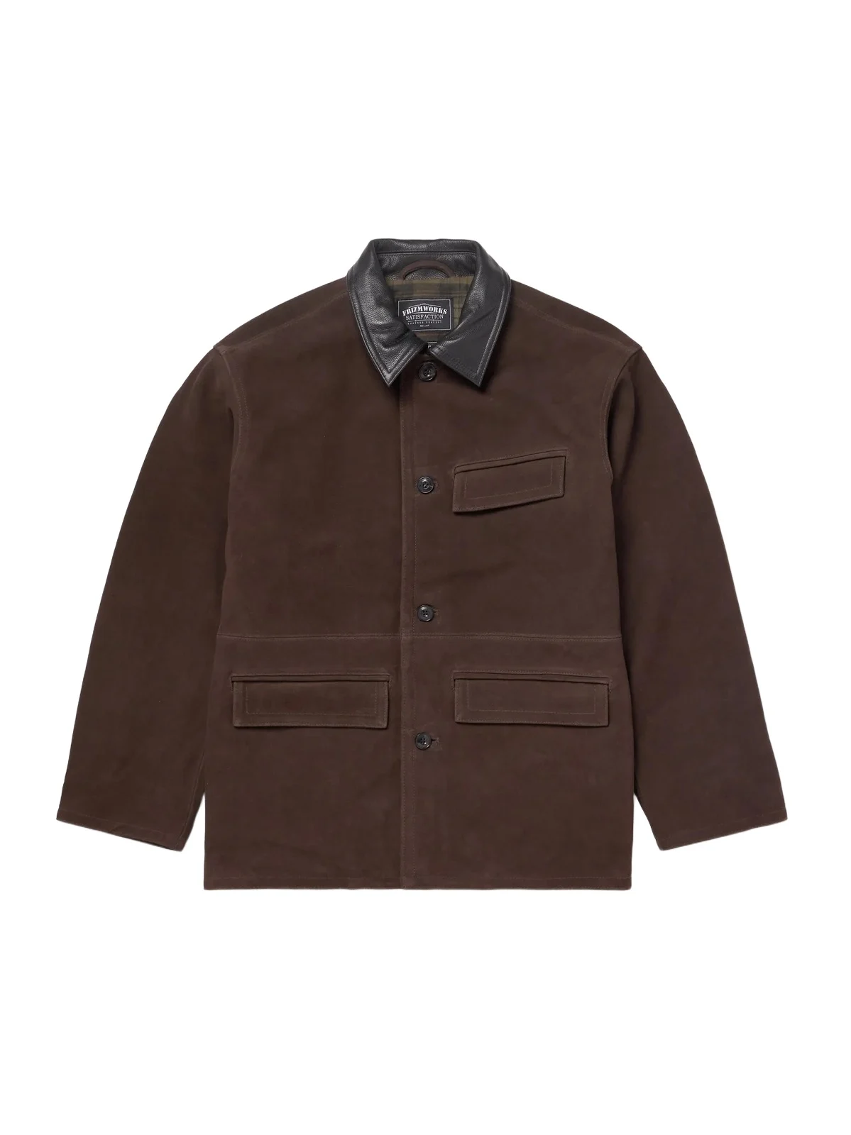 Leather-Trimmed Suede Jacket - Men Leather-Trimmed Suede Jacket - Men