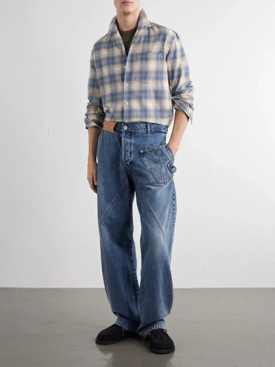 JW Anderson Twisted Logo-Debossed Straight-Leg Jeans - Men | Thumbnail 2
