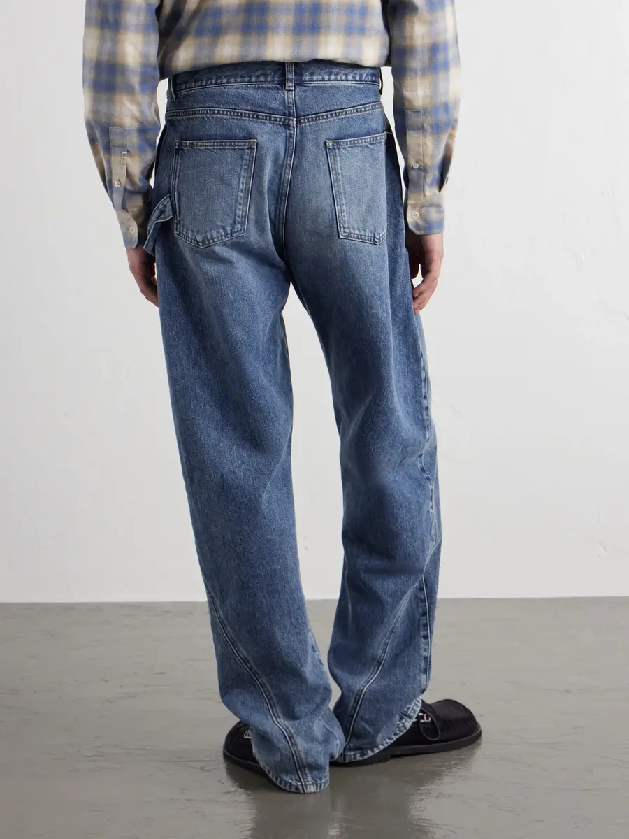 JW Anderson Twisted Logo-Debossed Straight-Leg Jeans - Men | Thumbnail 4