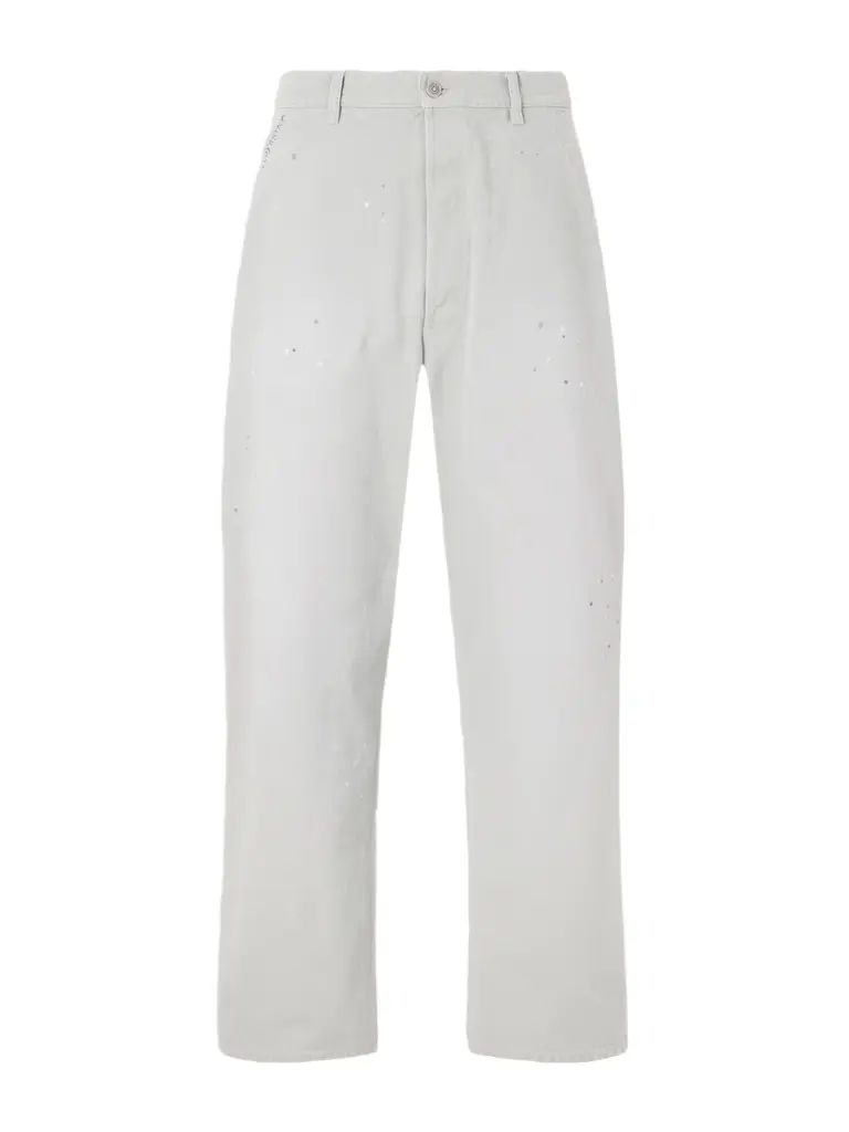 Maison Margiela Wide-Leg Paint-Splattered Cotton-Canvas Trousers - Men
